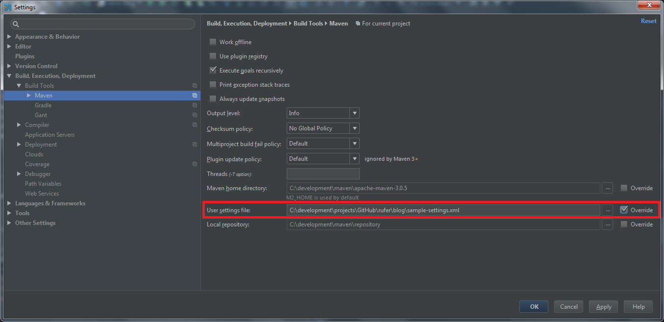 Project Specific Maven Settings In IntelliJ Blog rufer be